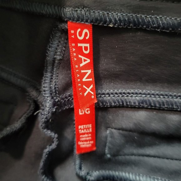 Spanx The Perfect Hi-Rise Flare Ponte Pants Navy Shapewear Size L Petite - Picture 10 of 10